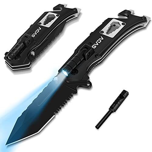 Edelstahl Klappmesser - 9 in 1 Multifunktions Taschenmesser mit Gurtsc... - Bild 1 von 7