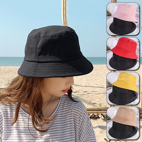 Double-Sided Bucket Hat Fisherman Cap 
