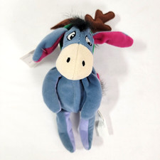 The Disney Store exclusive Mini Bean Bag Reindeer Eeyore 9" Plush Toy antlers