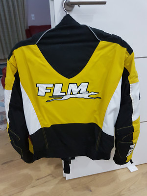 FLM Motorrad Jacke Racing Textiljacke Größe L Herren gelb schwarz weiß schön