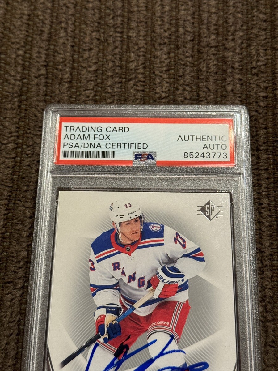 Adam Fox Signed 2022 Upper Deck Trading Card PSA AUTOGRAPH