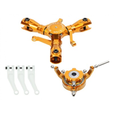 Microheli CNC Aluminum Triple Blade Conversion Set(GOLD)(For MH-GSS2001T Series)