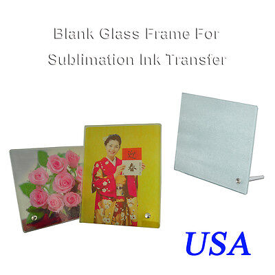 4Pcs 7x9'' textured Glass Photo Frame Sublimation Ink Printing Flat Transfer