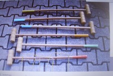 Krokettschläger aus Holz, 6 Stück