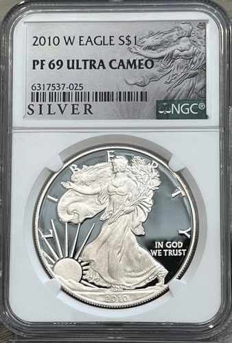 2010-W American Eagle Silver Dollar Coin NGC PF 69 UC