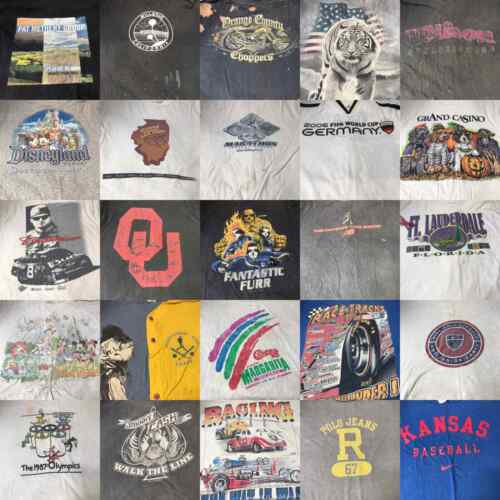 Lot of 25 Vintage 90s Graphic Sports College T-Shirt Men's Wholesale Reseller - Afbeelding 1 van 5
