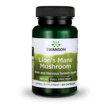 Swanson Herbal Supplement Lion's Mane Mushroom 500 mg - 60 Capsule Exp08/25