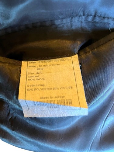 Vintage Jos A Bank Harris Tweed Blazer Men’s Gray Herringbone Wool Size 44R - Picture 6 of 11