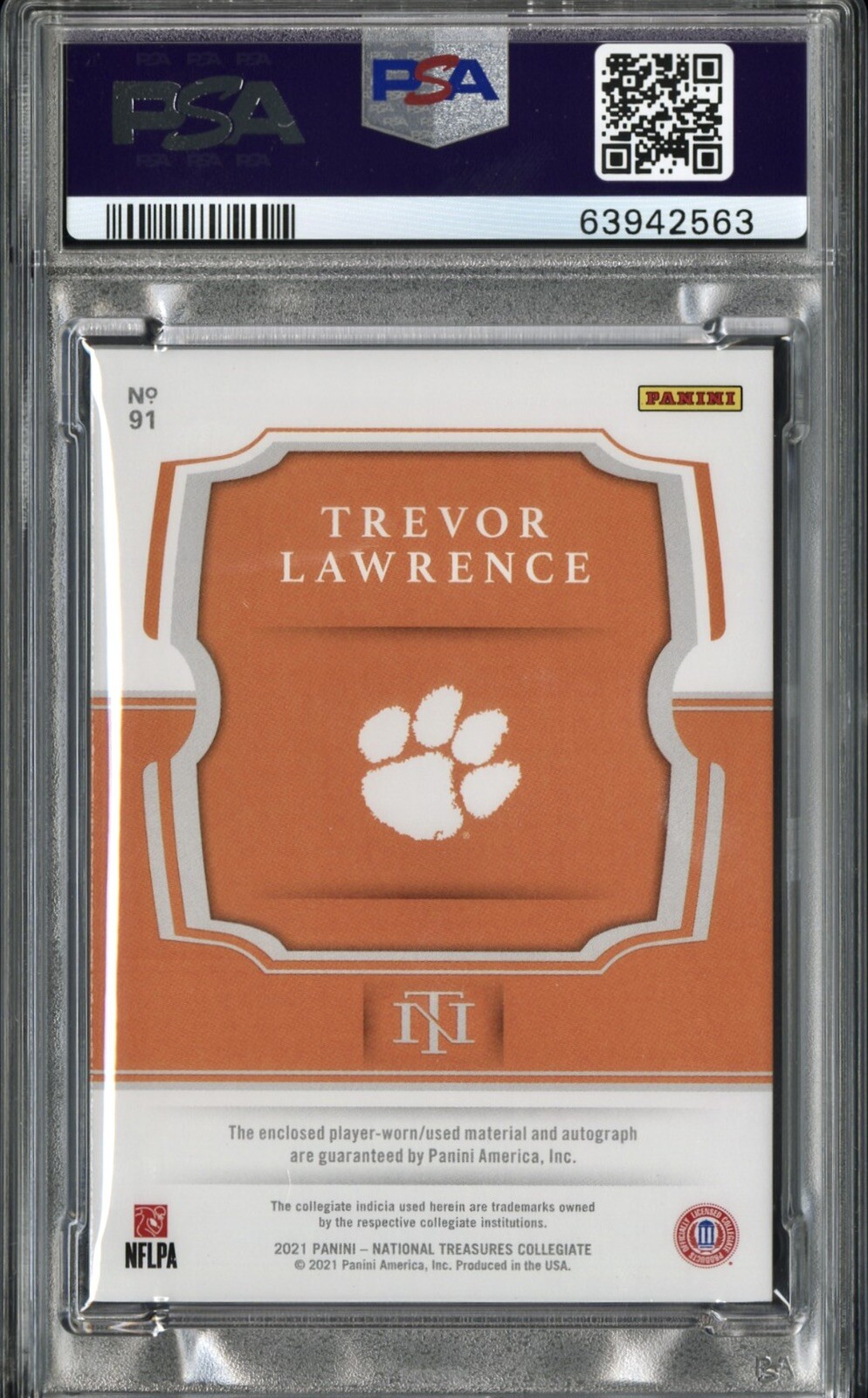 2021 National Treasures Trevor Lawrence RC Silhouettes Bowl Logo Auto 5 ...