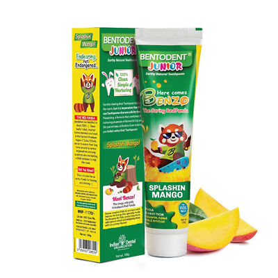 Bentodent 100% Naturel Enfants outlet MANGO Dentifrice Fluorure Sls Soins...