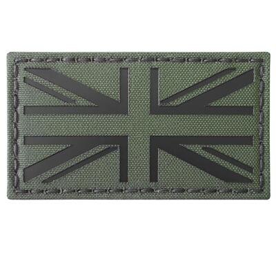 Union Jack UK flag IR infrared olive drab OD green morale laser hook ...
