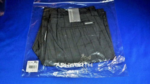 ASHWORTH PERFORMANCE SHORTS 34 DARK GRAY / BLACK DESIGNED NEW SAME DAY SHIPPING - Picture 2 of 7