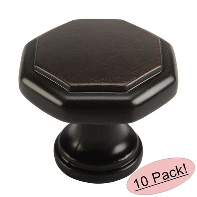 *10 Pack* Cosmas Cabinet Hardware Oil Rubbed Bronze Knobs #5181ORB