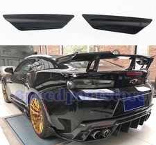 For 16-24 Camaro Zl1 1le Wing Spoiler Side Winglets Replacement Pair Glos Black