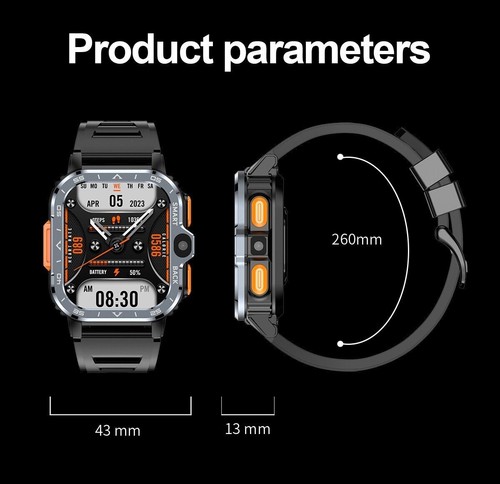 2.03" Większy ekran 4G Smart Watch PGD 6GB + 128GB Pulsometr Dual 2025 - Zdjęcie 18 z 27