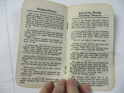 Vtg 1950's BULL OF THE WOODS Chewing Tobacco Notepad Advertising He's the  Boss