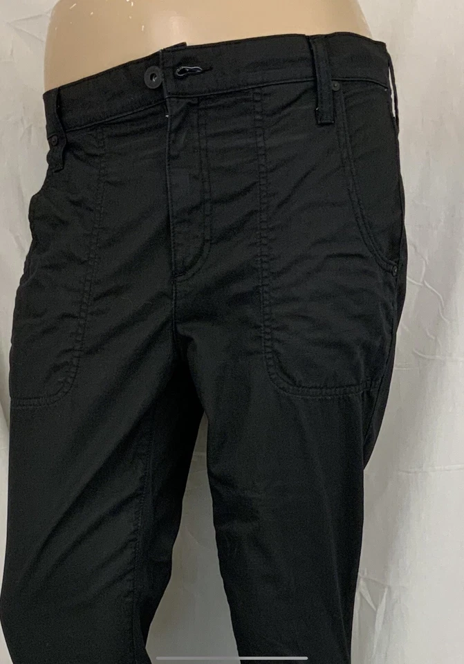 Vince Jeans Sz 28 Black Waxed 100% Cotton Straight Leg 28” USA YGI U1-81 - Image 3 of 4