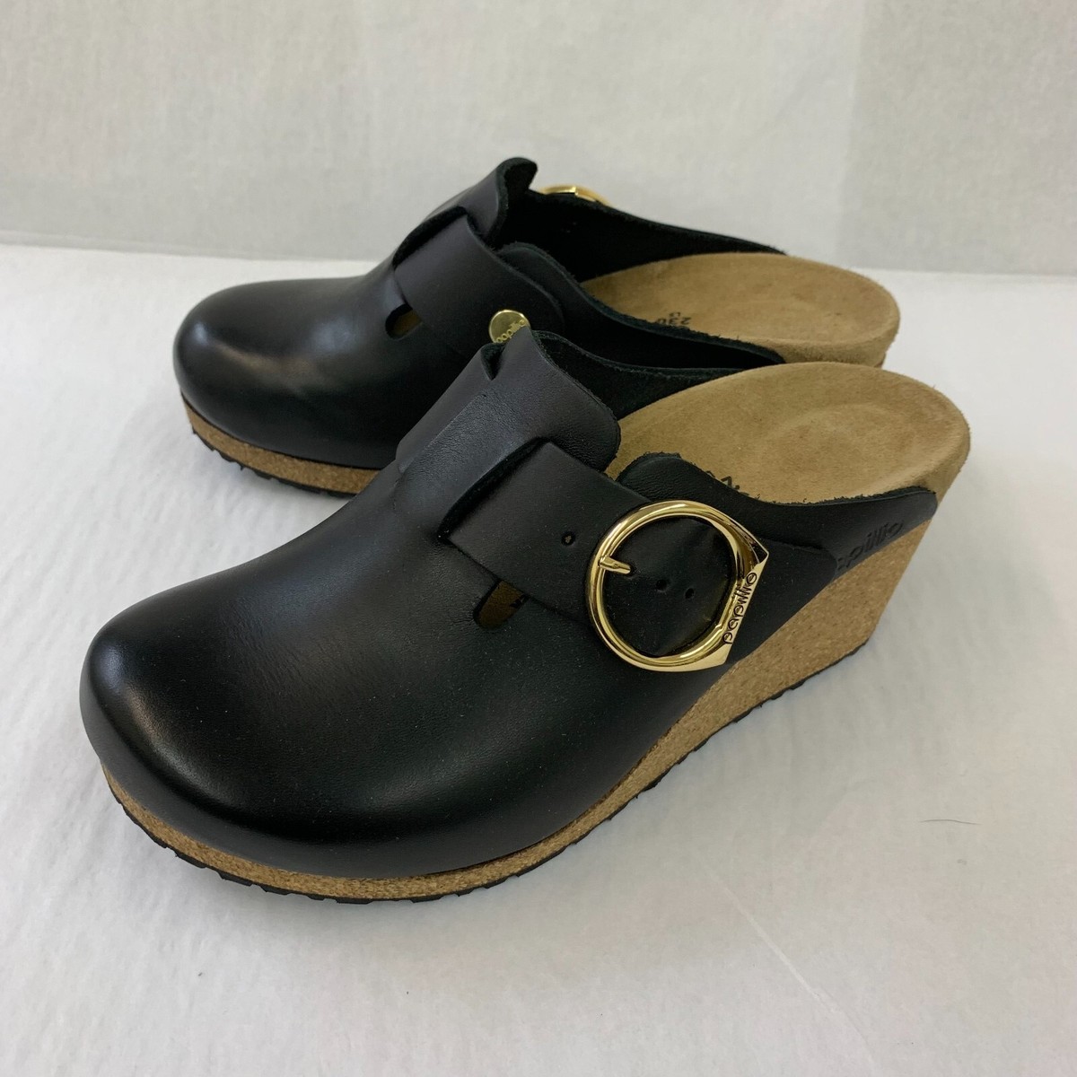 靴 FANNY RING-BUCKLE BLACK 36 Birkenstock New w/o Box Papillio Fanny Ring Buckle Black