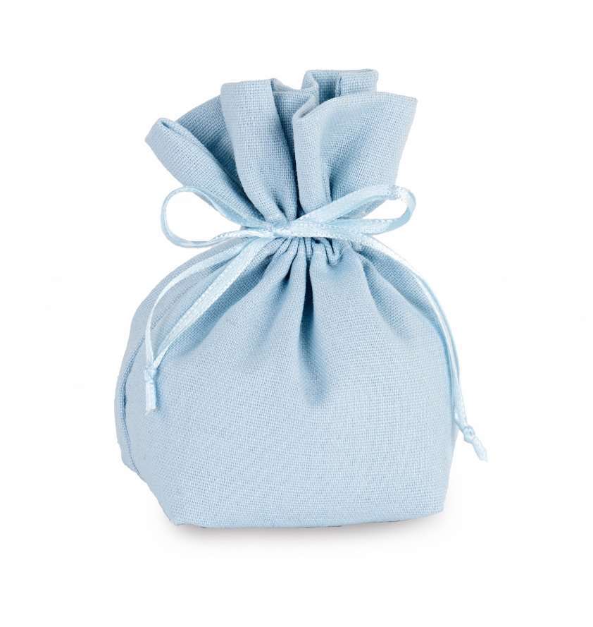 Cupido&Co. Saccoccio Portaconfetti 60 x 60 x 110 Mm Azzurro 12 Pz