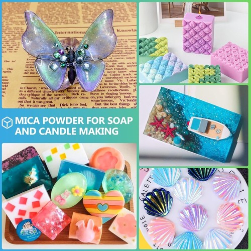 Mica Powder 10g Bottle Natural Pigment for Resin Soap Candle Lip Gloss - Picture 131 of 178
