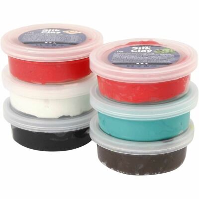 Creativ Seidenknete verschiedene Farben 6x14g Töpfe WEIHNACHTEN Farben, ideales Geschenkset