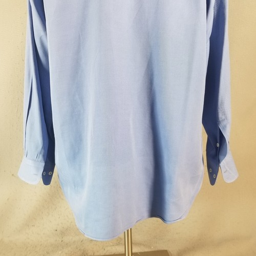 Giorgio Armani shirt men's large 16.5 blue long sleeve cotton dress luxury - Picture 9 of 11