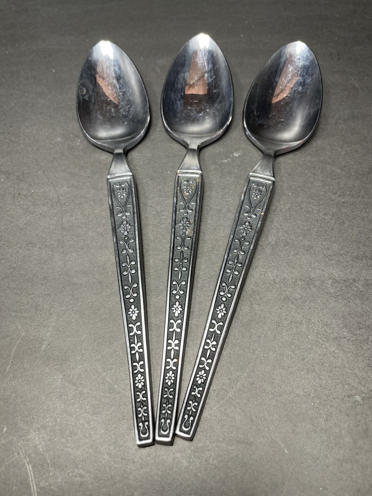 Riviera Cordova Lot Of 3 Tablespoons Soup Stainless Steel Flatware