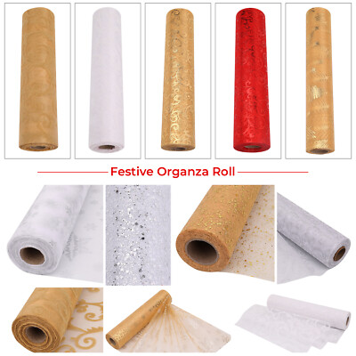 Zeit Zu Sparkle 29cm Organza Rolle Weihnachten Festival Dekor Schleife Wickel