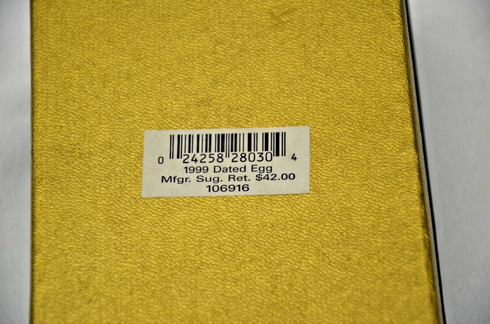 Waterford Holiday Heirlooms 106916 Annual Ornament Series Dated Egg