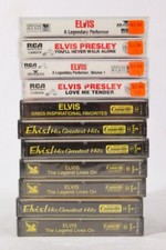 Sealed Lot of 11 Elvis Presley Cassette Tapes, Love Me Tender, Greatest Hits 