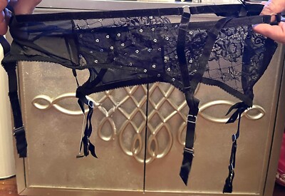 Dita Von Tease AB Tryst Garter Belt Black Lace Leavers Lace Size XL | eBay Dita Von Tease AB Tryst Garter Belt Black Lace Leavers Lace Size XL | eBay