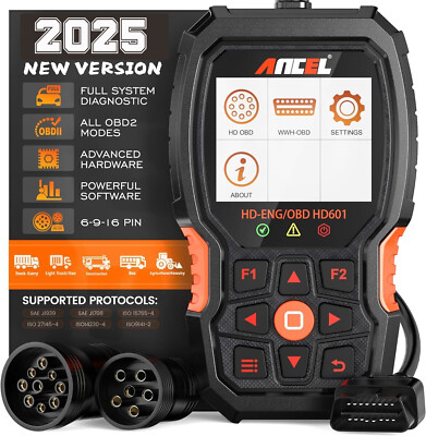 ANCEL Heavy Duty Truck Scanner HD601 PRO All System Diesel Diagnostic Scan Tool