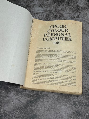 Amstrad: CPC 464 User Instructions Manual | Genuine Vintage Computer Book - Picture 2 of 2