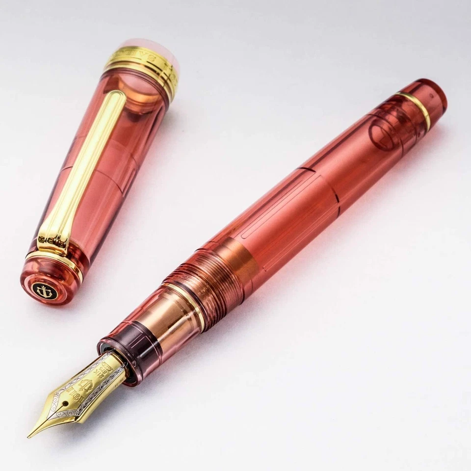 Pluma Estilográfica Sailor x Wancher Pro Gear 21K Hawaiana Madura EF/F/M/MF Opciones Nuevo en Caja Foto 3 de 4