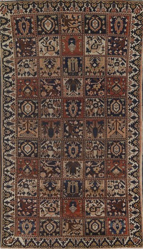 Garden Design Tribal Bakhtiari Area Rug 5x10 Vintage Handmade Living Room Carpet