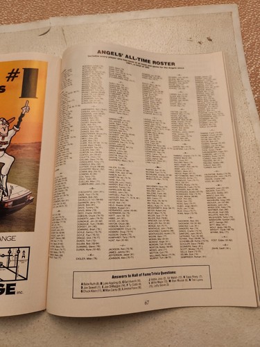 1982 Seattle Mariners @ California Angels Baseball Ticket Stub and Game Program - Foto 13 di 14