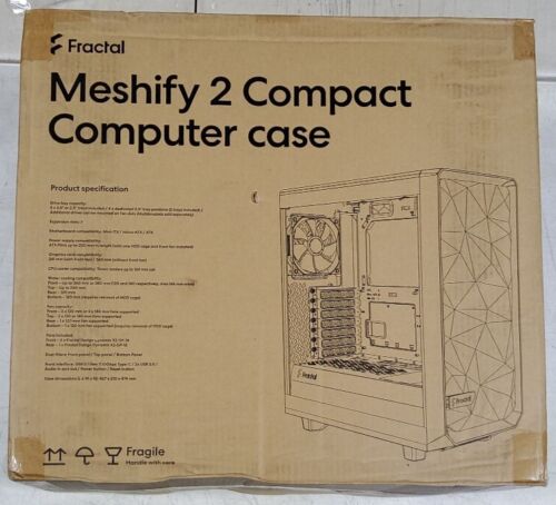 Fractal Design Meshify 2 Compact Black ATX High-Airflow Case