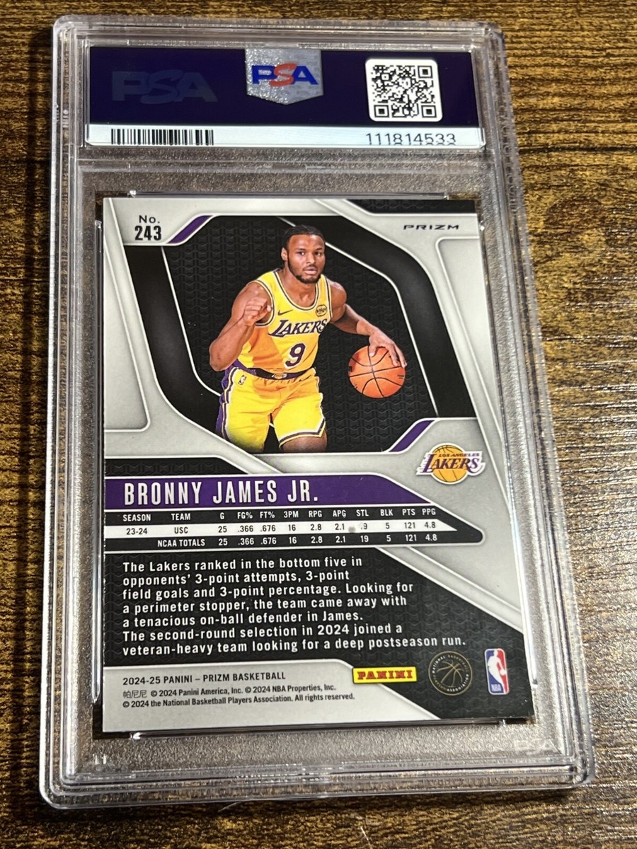 【624】NBA カード Thomas Bryant RC prizm 75シリ BRONNY JAMES JR 2024-25 Prizm True Silver Refractor #243 RC