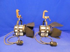 Altman 650L Fresnel Lights QTY 2 w/Barndoors, C-Clamps, Twist Plugs