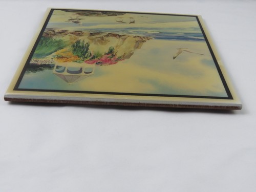 Made In Mexico Red Clay Trivet Plaque Wall Art Ocean Cliff w/ Gazebo Flowers - Picture 5 of 9