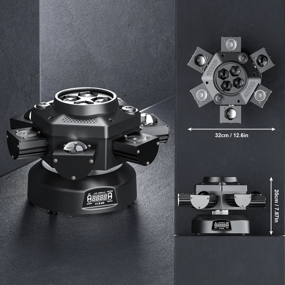 200W Strobe Laser Moving Head 6 Lichtarmen RGBW Beam Partylicht DMX DJ Show Club - Bild 4 von 4