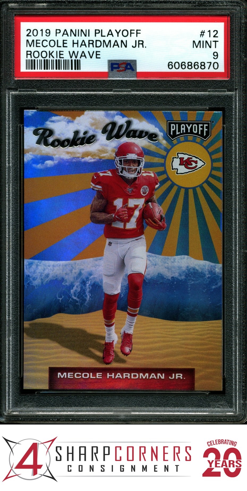 Mecole Hardman Panini Playoff Rookie Wave #12 Base