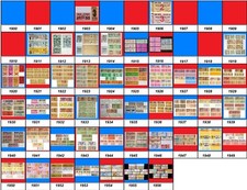 WORLD SERIES BASEBALL TICKET SETS ⚾ Match & Game - 1903 to 1955 ⚾ Reproduction