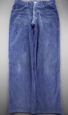 Vintage Men's Calvin Klein Corduroy Pants Blue USA Made Size 34 (Msr 34x29)