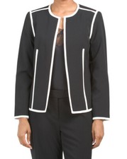 NEW KASPER BLACK WHITE CAREER JACKET BLAZER SIZE 10 SIZE 14 119