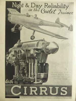 6/1941 PUB BLACKBURN FLUGZEUG CIRRUS ENGINE RAF OWLET TRAINER ORIGINAL ANZEIGE