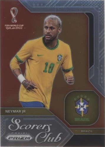 2022 Panini Prizm World Cup Brazil Neymar Jr. Scorers Club Orange