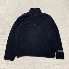 Collegiate Drake Jacket Men Extra Large Black Fleece Pullover Snap T Streetwear