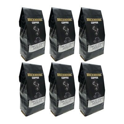 Kafe-Lua Liqueur Hazelnut Ground Coffee By Brickhouse, 12oz Bag (6 Pack)