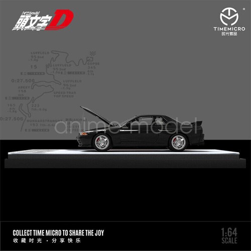 Time Micro 1:64 For GTR R32 Initial D Black Diecast Model Car - Picture 5 of 9